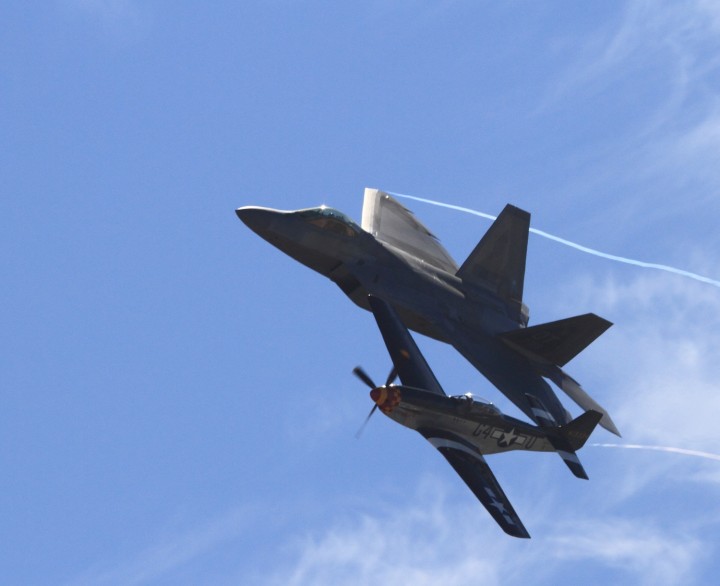 F-22 & P-51 Heritage Fly-by