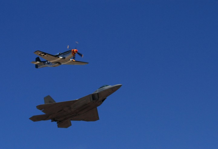 F-22 & P-51 Heritage Fly-by